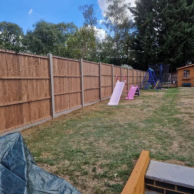 New garden fencing