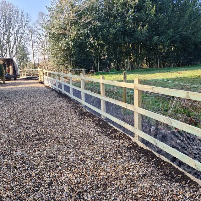 Post and rail fence 