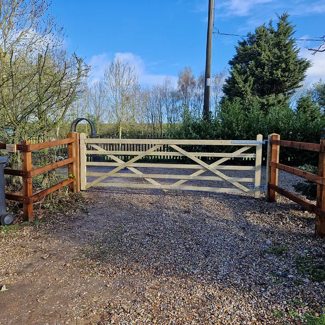 large wooden gate