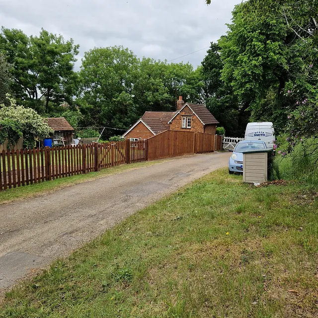 Wooden picket fencing