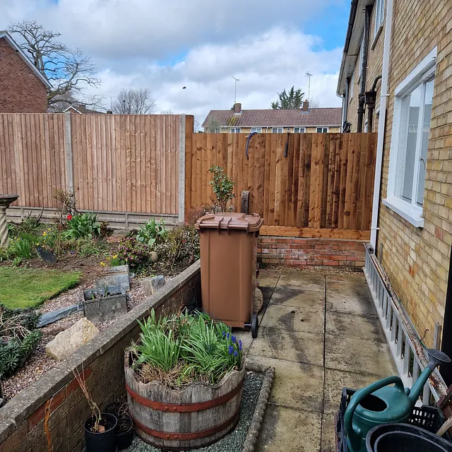 New wooden fence