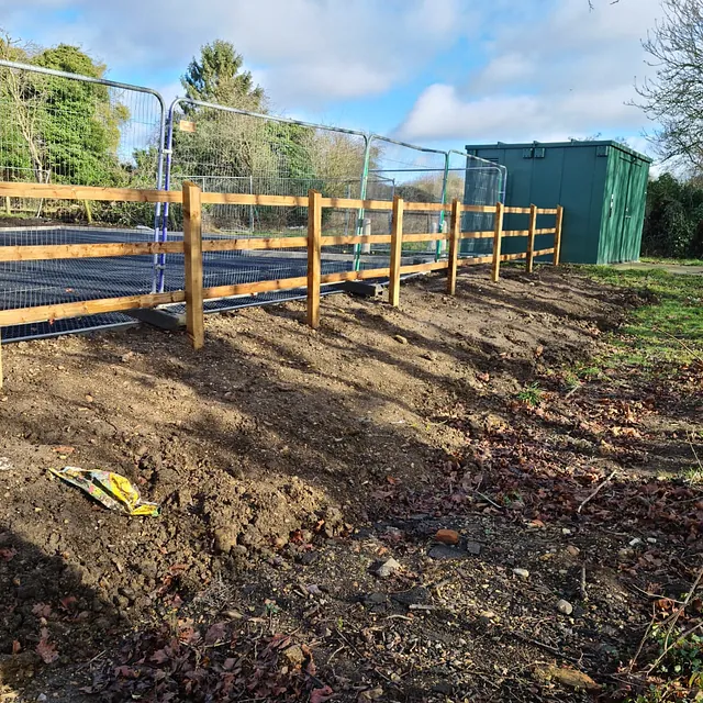 Post and rail fence 