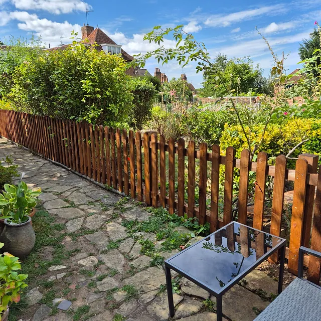After wooden picket fence fitted in welwyn garden city