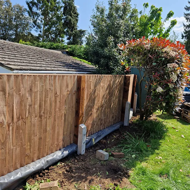 domestic wooden fence installed