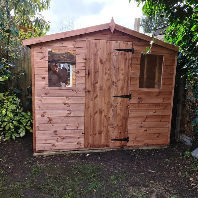 Wooden garden shed